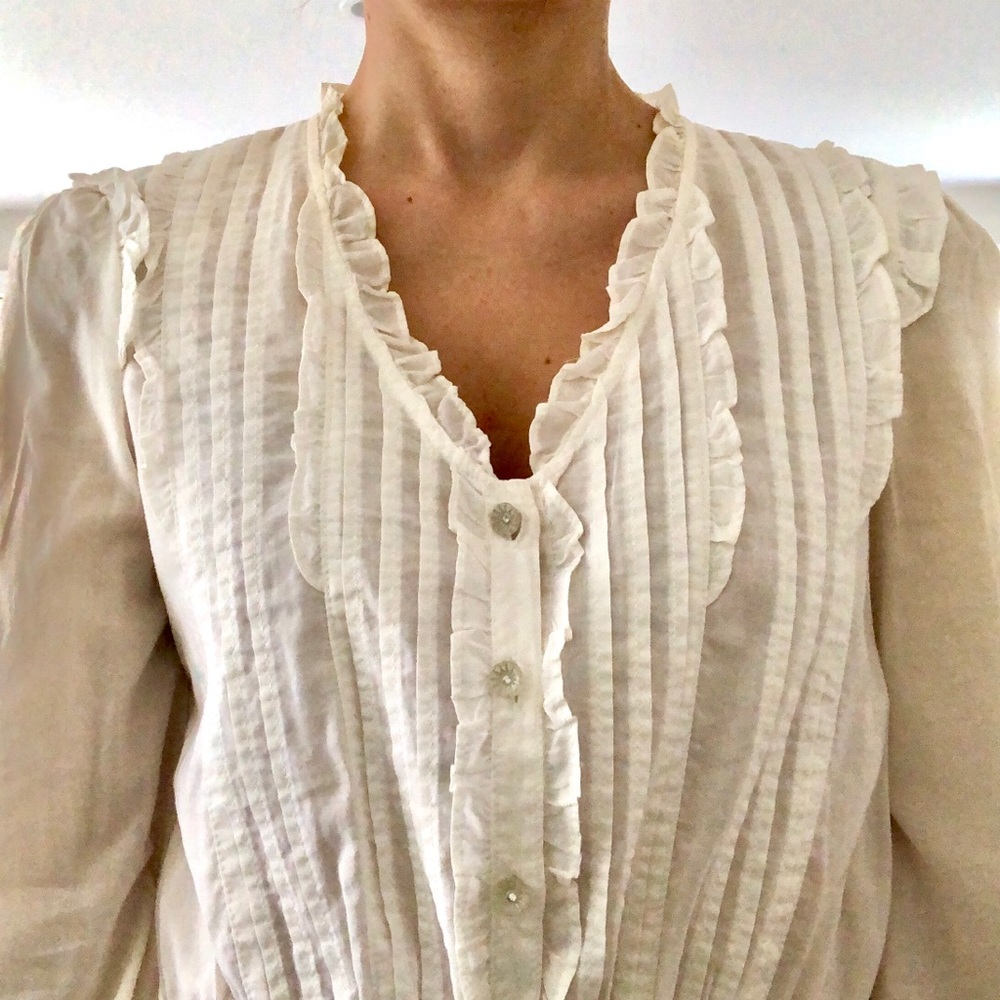 Marc Jacobs Vintage Delicate Ruffle Blouse